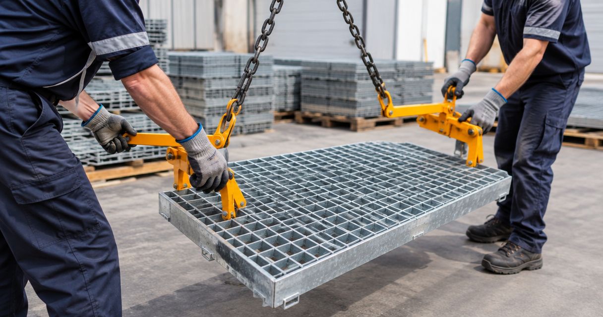 Grating lifters for lifting equipment distributors