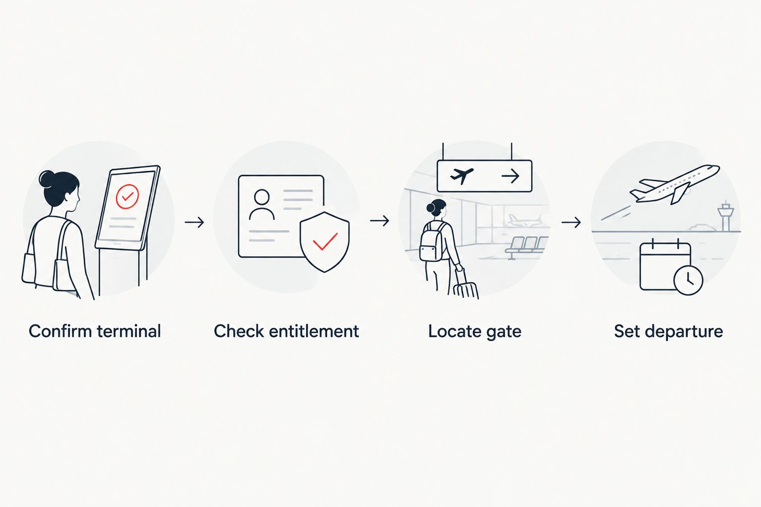 Four checks for choosing a lounge without losing time needed to reach the departure gate