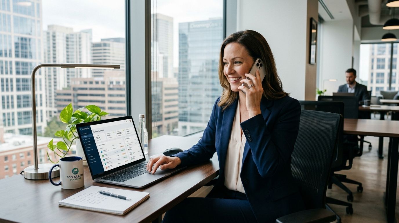 Virtual office for commercial cleaning business owners