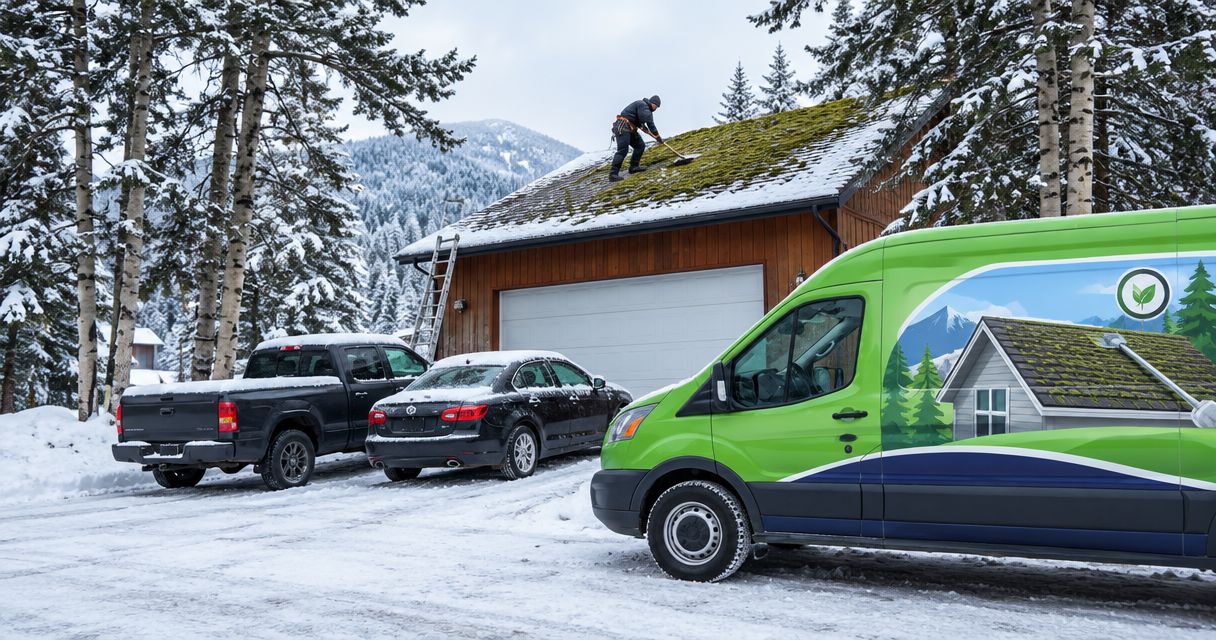 Can you remove moss from a roof in freezing temperatures?