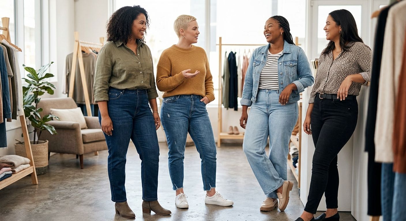 Plus size jeans for curvy body types