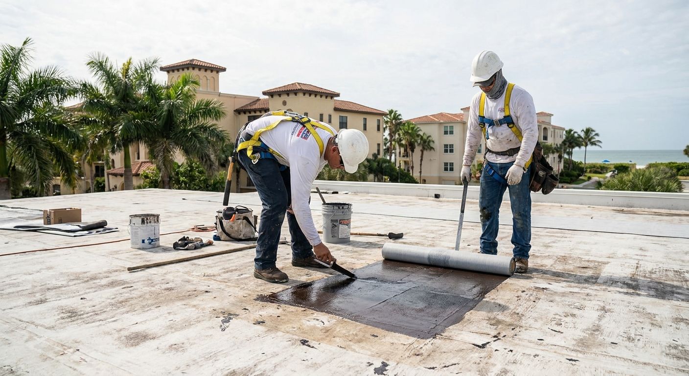 Flat roof repair in Naples