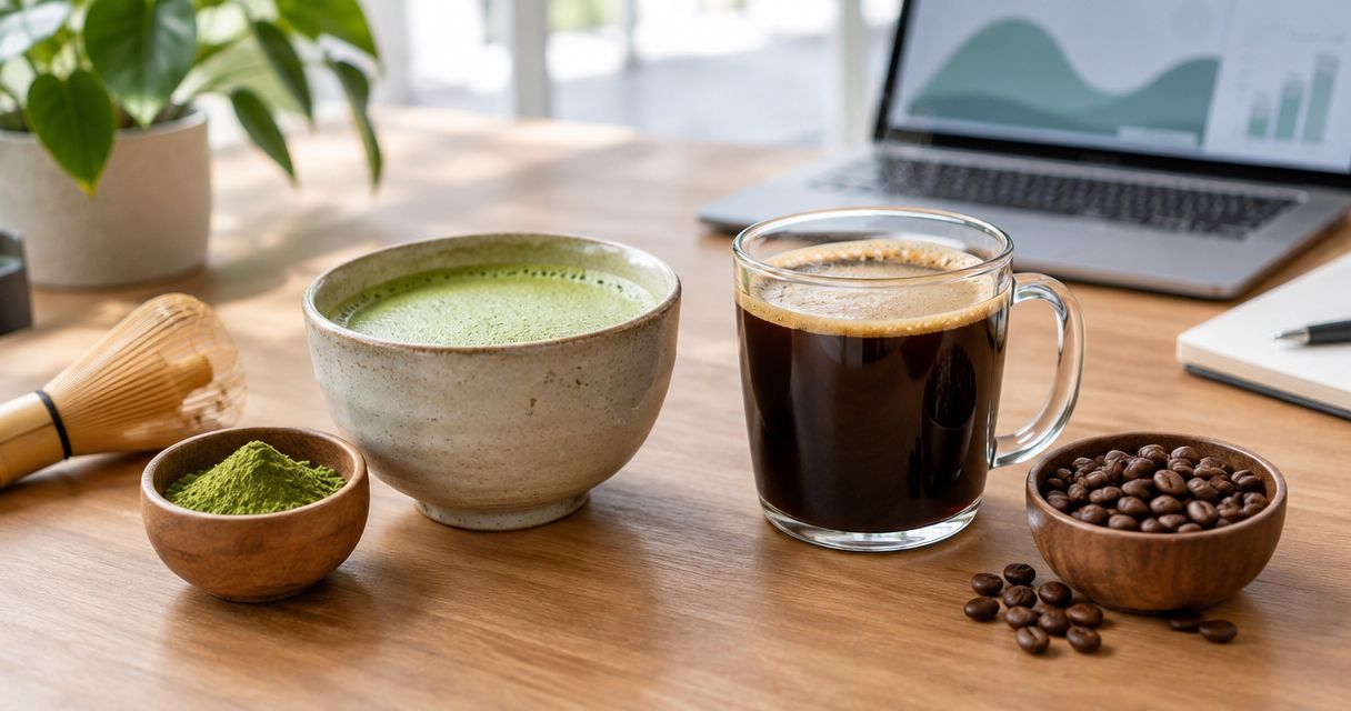 How much caffeine is in matcha compared to coffee?