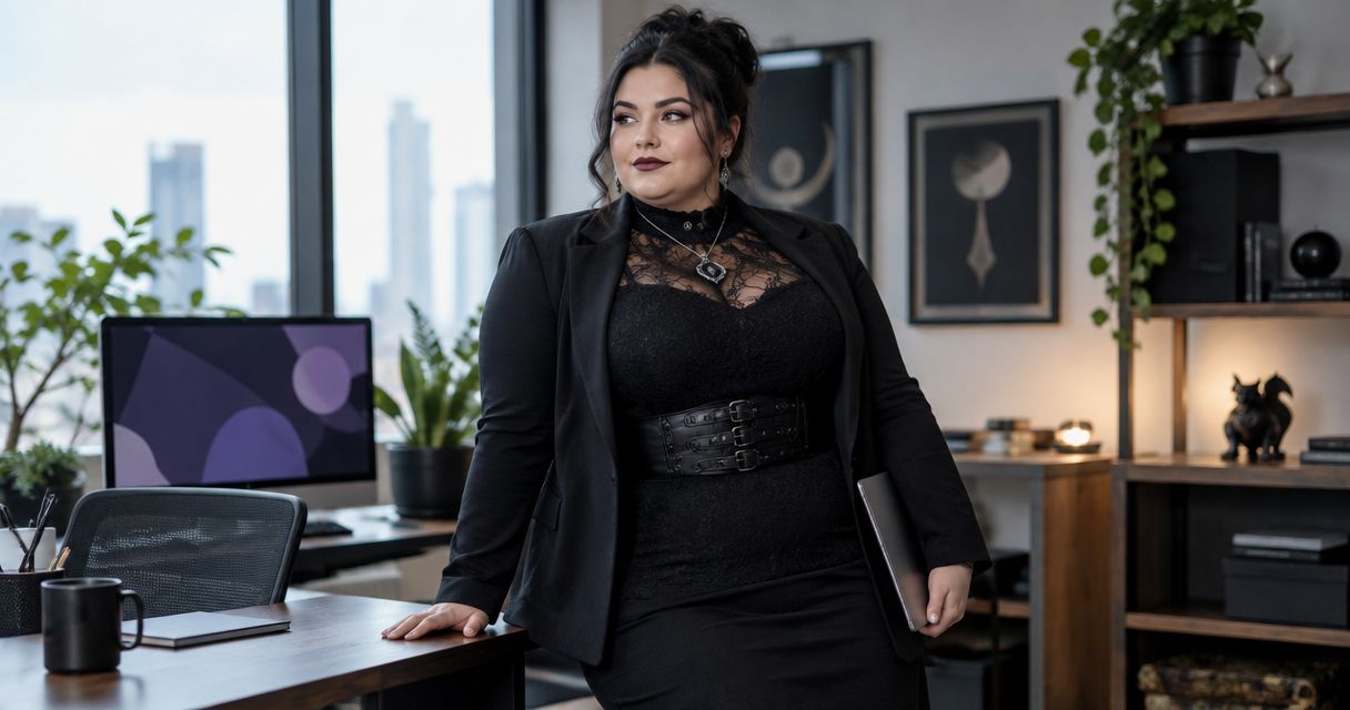 How to Style Plus Size Gothic Outfits for the Office