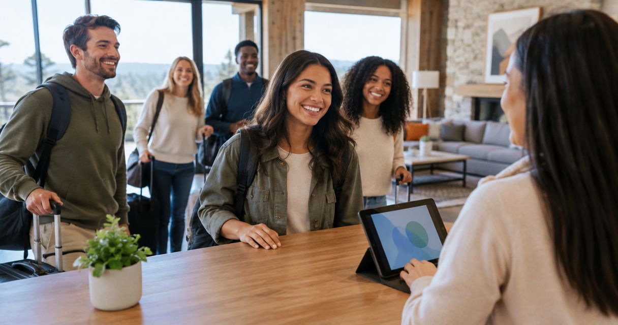 How long does check-in take for a large group vacation rental?
