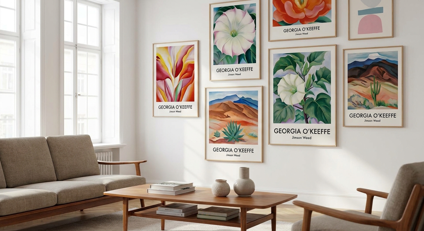 Georgia O'Keeffe prints for modern homes
