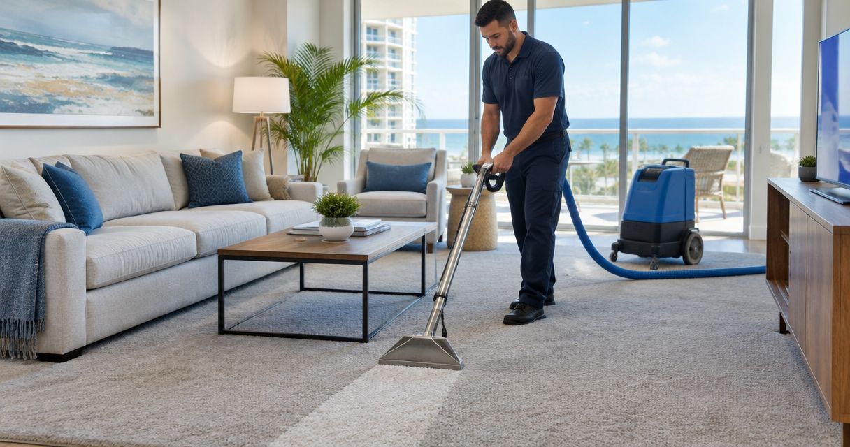 Carpet cleaning in Delray Beach condos: access planning