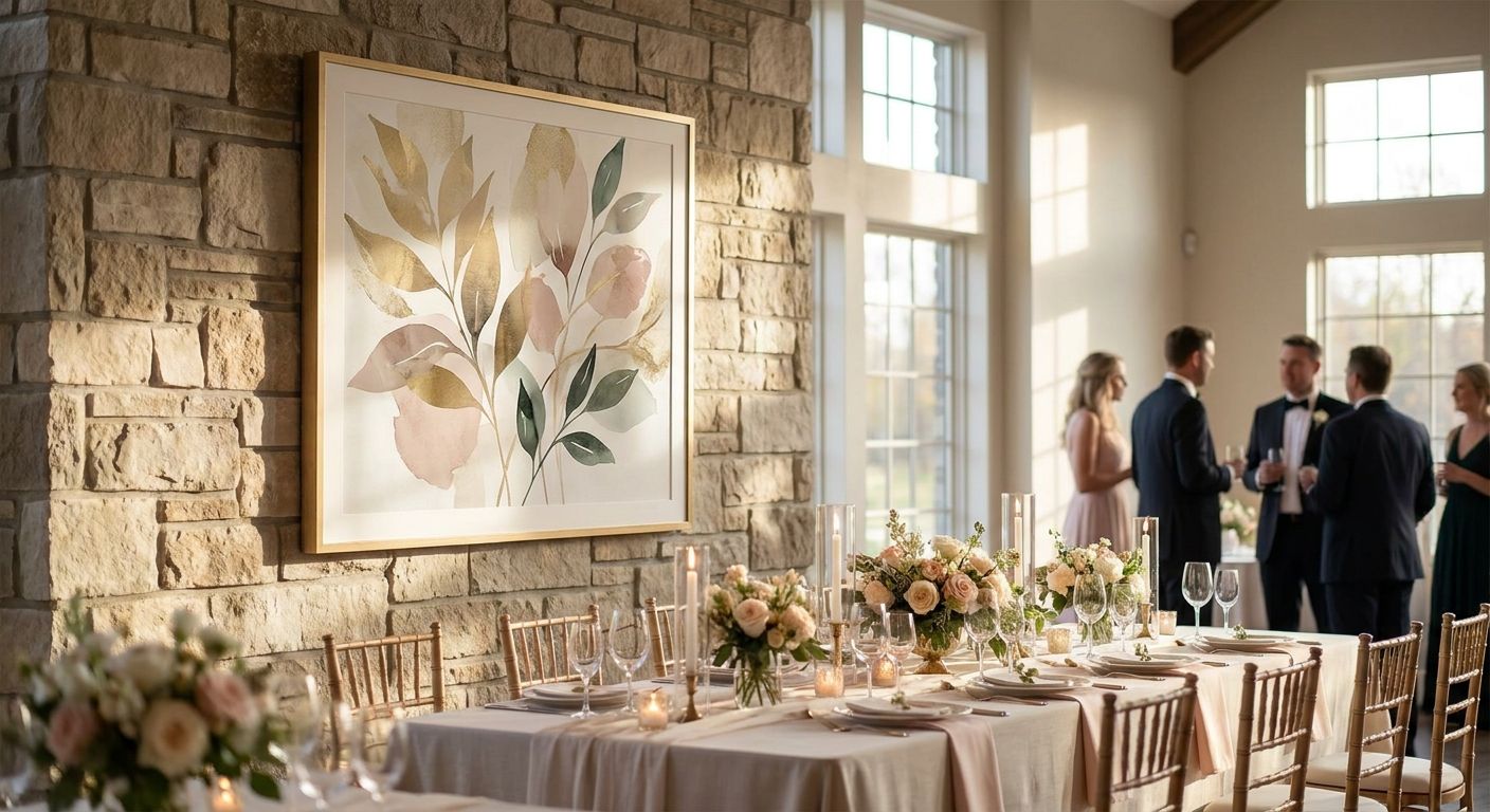 Wall art for wedding venues and event spaces