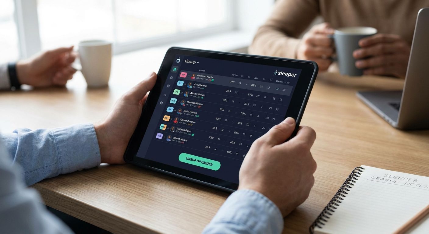 Fantasy sports lineup optimizer for Sleeper leagues