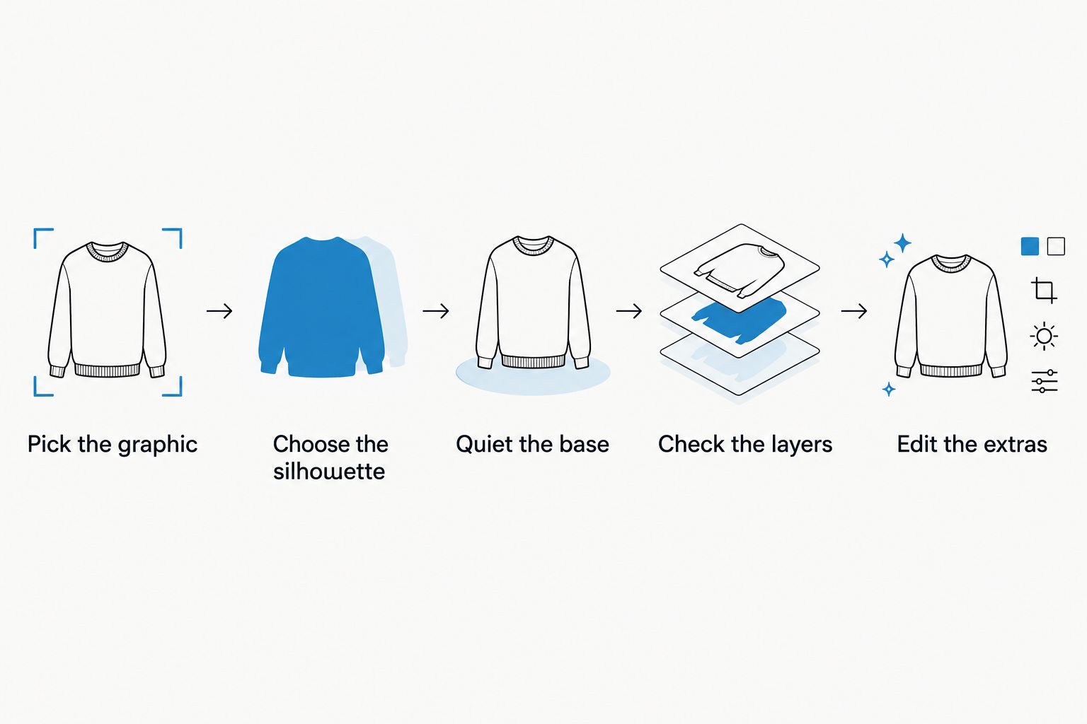 Five styling steps from choosing the graphic to editing accessories