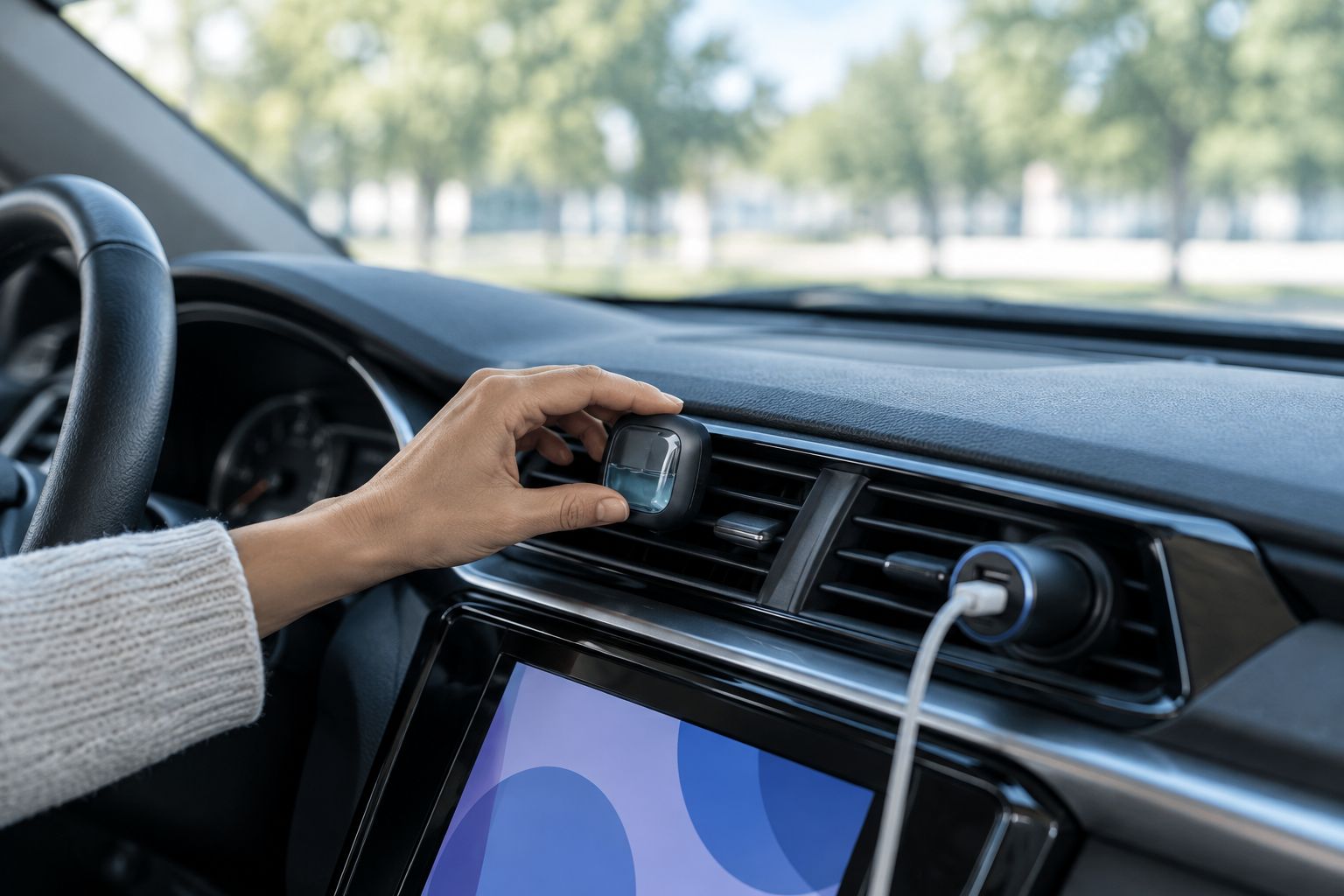 Car dashboard area where disguised recording devices are commonly mounted