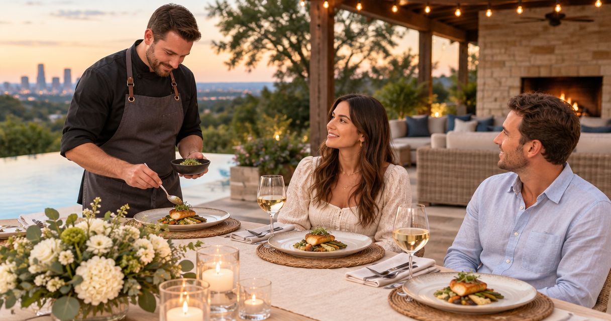 Private chef in Fort Worth for a vacation rental dinner