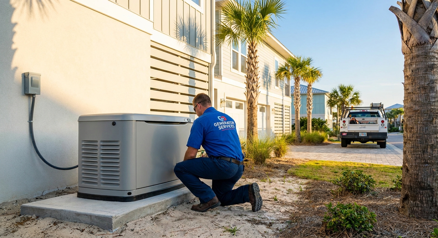 Whole house generator installation in Orange Beach, AL