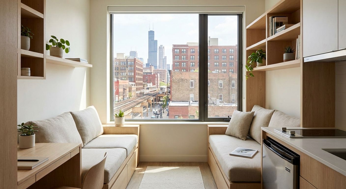 Micro apartments for minimalist renters in Chicago