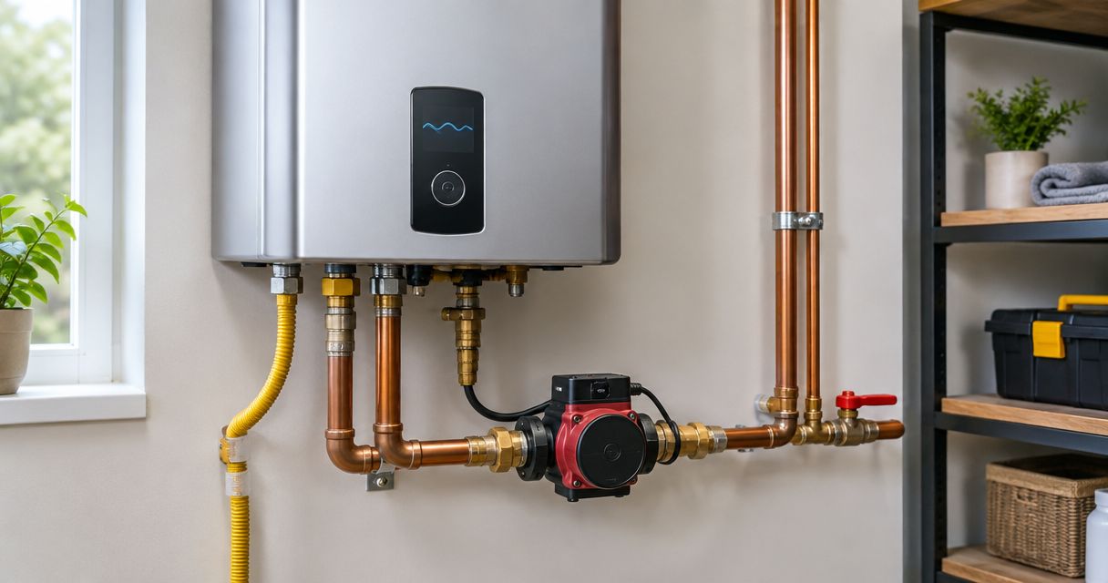 How to connect a tankless water heater to a recirc pump