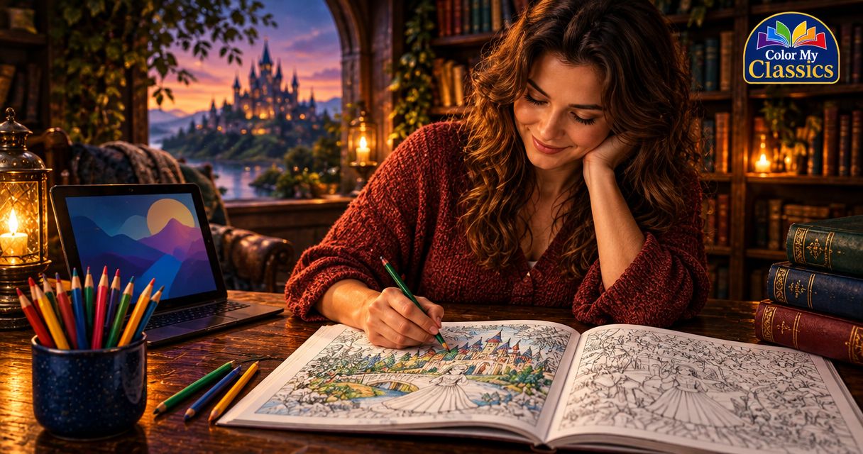 Personalized coloring books for adults who love classic tales