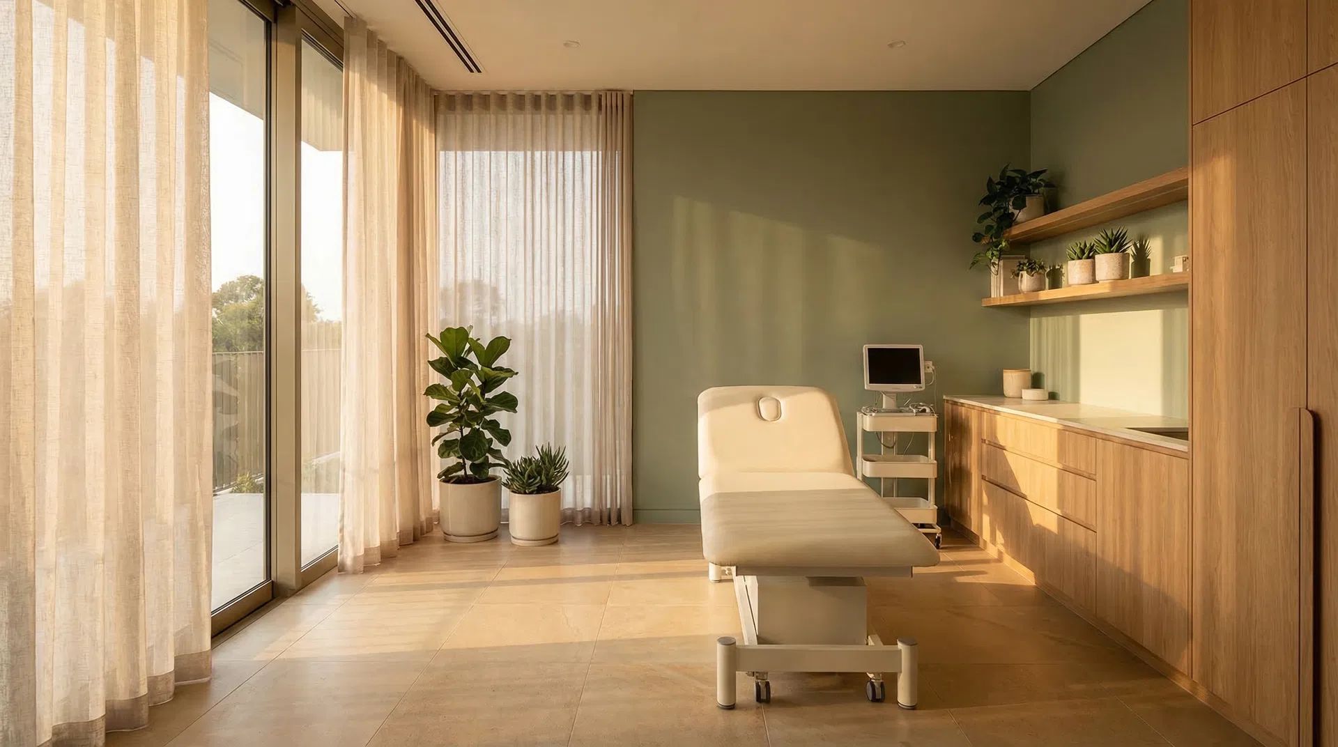 Treatment room at Hudson Pain and Spine in Englewood, New Jersey