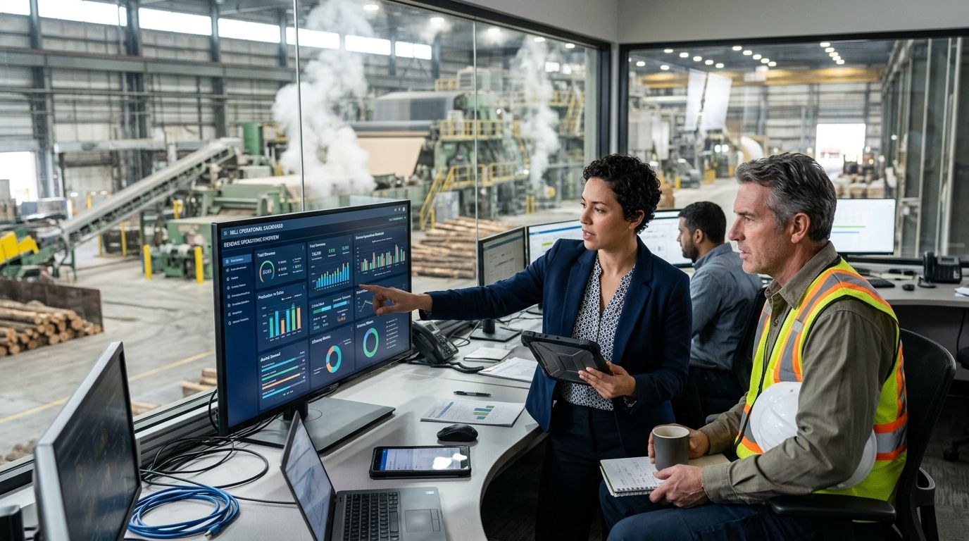 Revenue operations software for paper and pulp mills