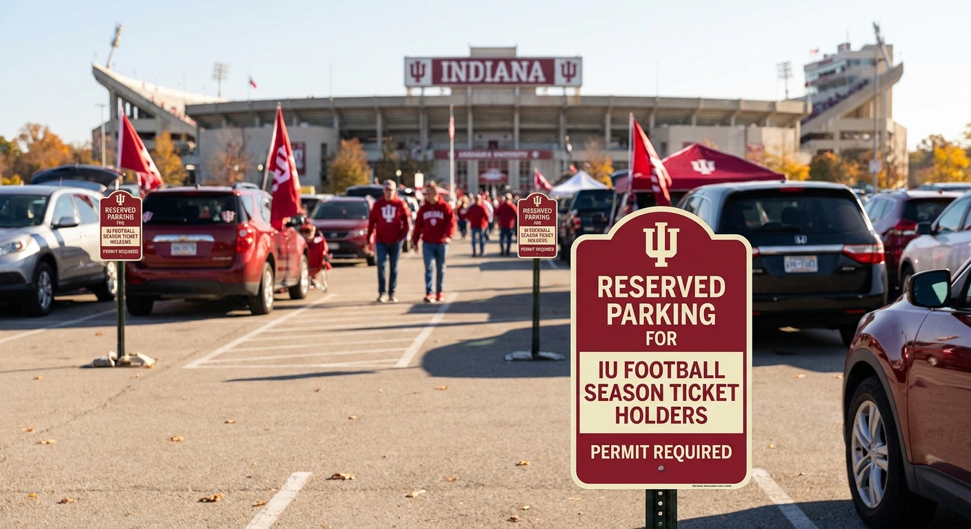Reserved parking for IU football season ticket holders