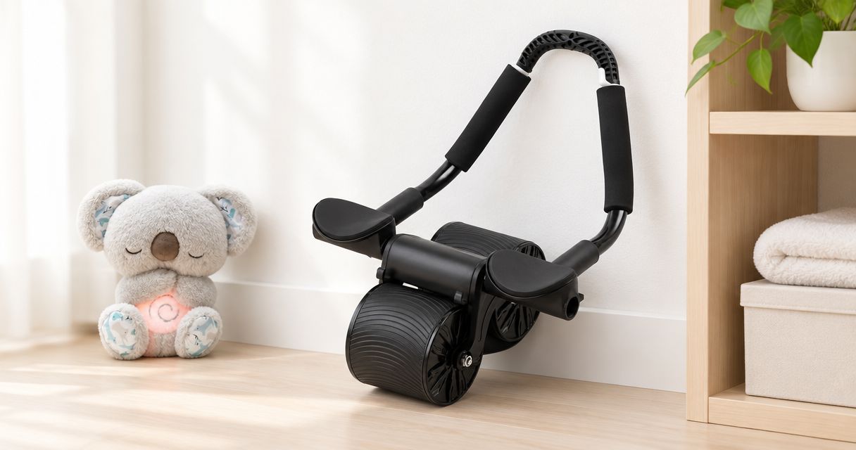 How to store an ab roller with elbow support in a small home