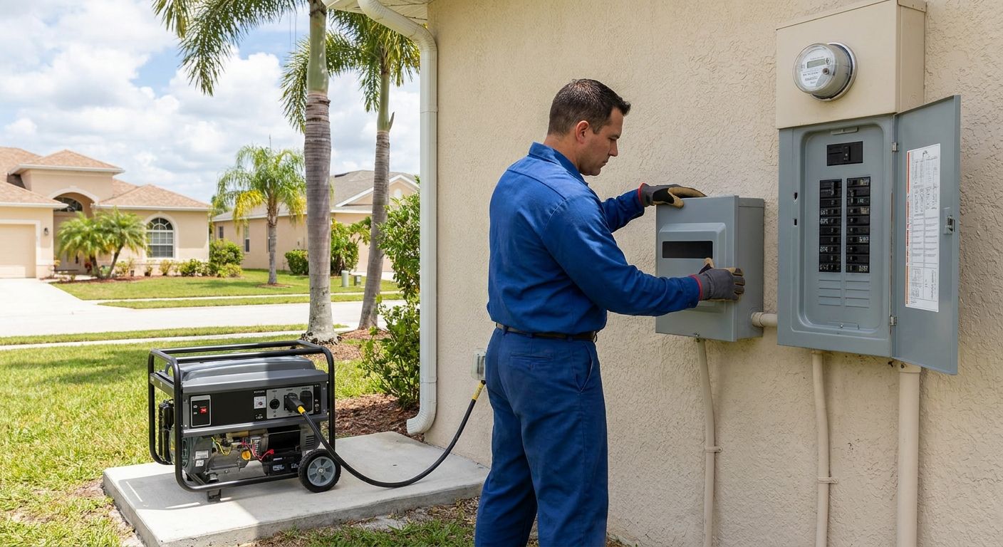 Generator transfer switch installation for Port St. Lucie homeowners