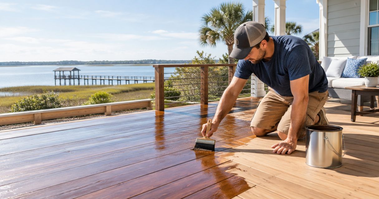 Deck staining for coastal Georgia homeowners: complete 2026 guide