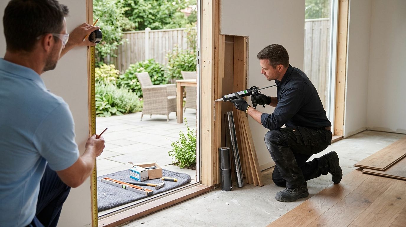 How do you prepare for patio door installation?