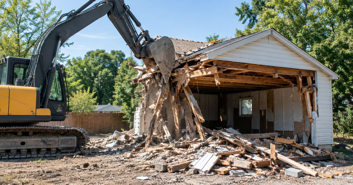 How long does demolition of a detached garage take?