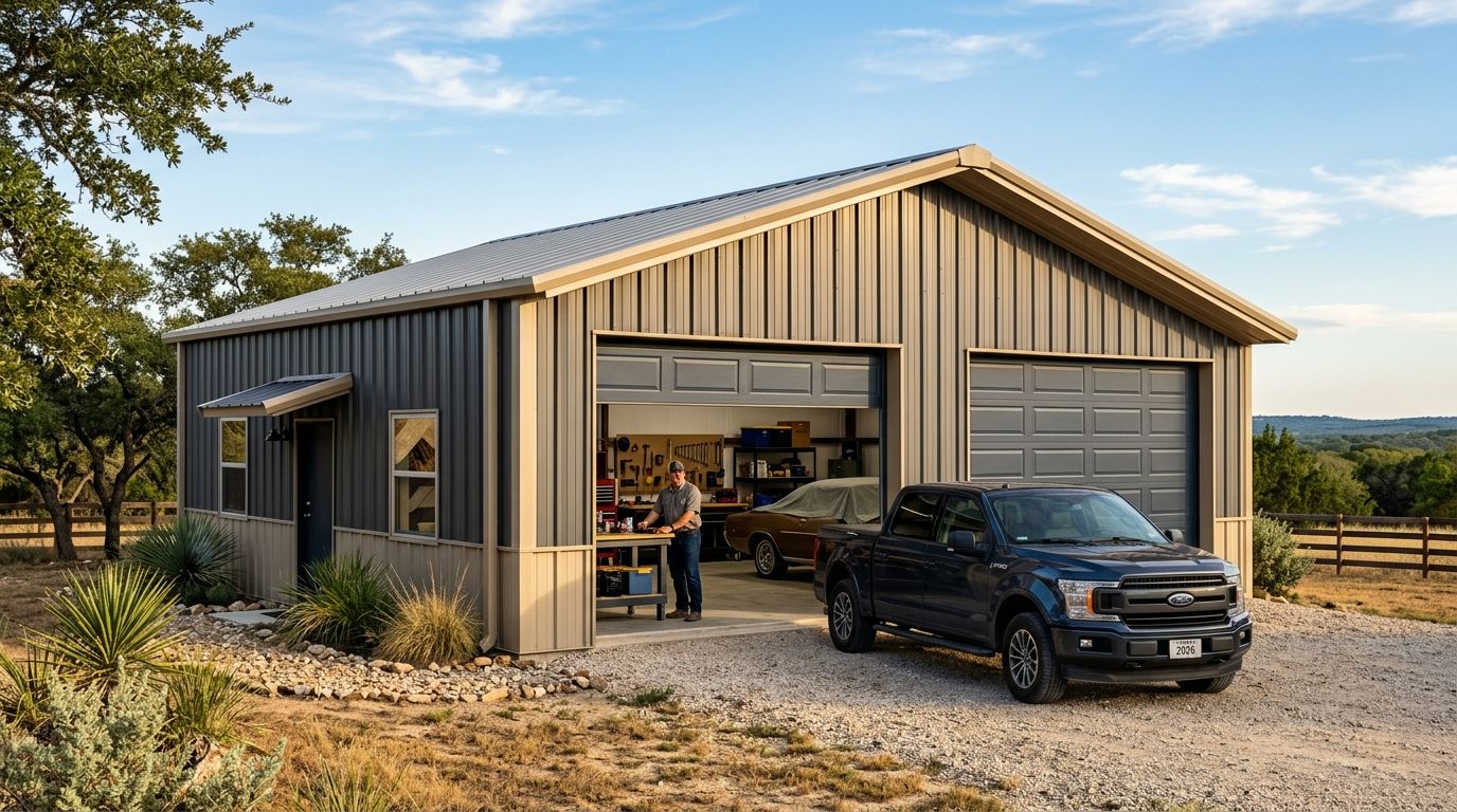 Best metal garage designs for Texas homeowners in 2026