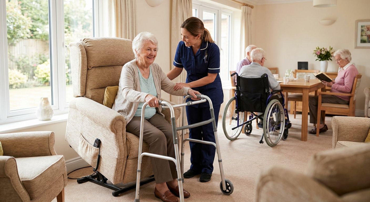 Adult family home for seniors with mobility limitations