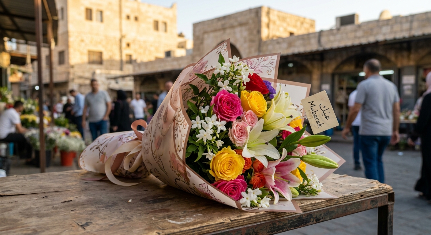 Flower bouquets for Eid celebrations in Amman