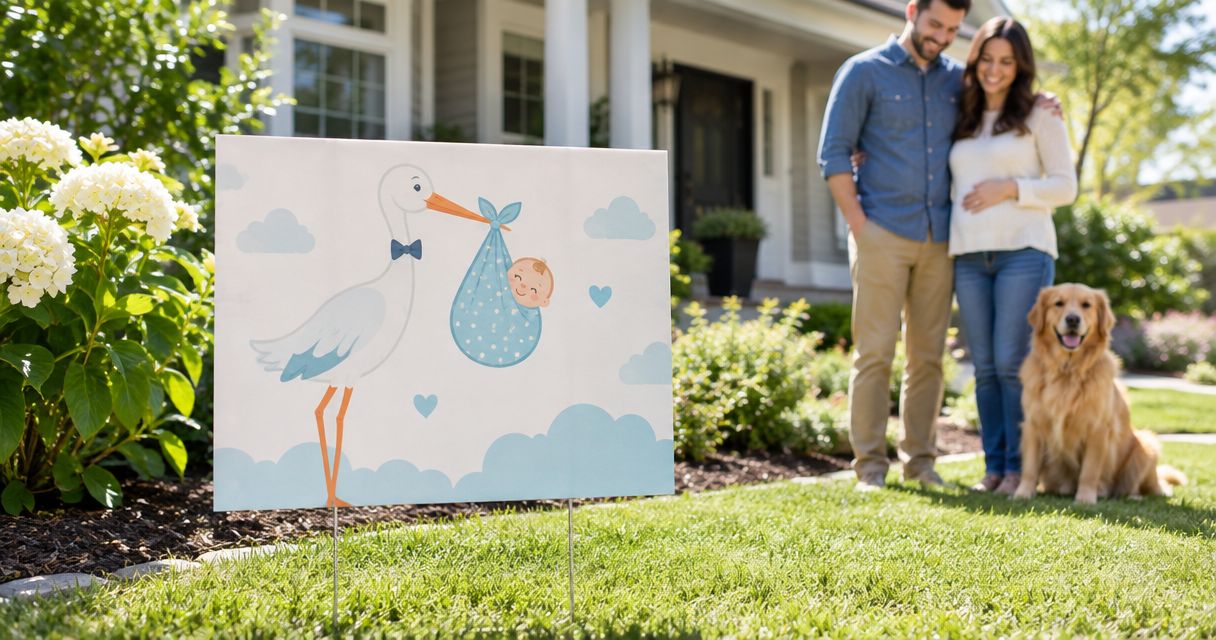 Custom yard signs for new baby announcements