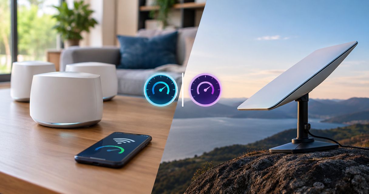 Is a mesh network faster than satellite internet?