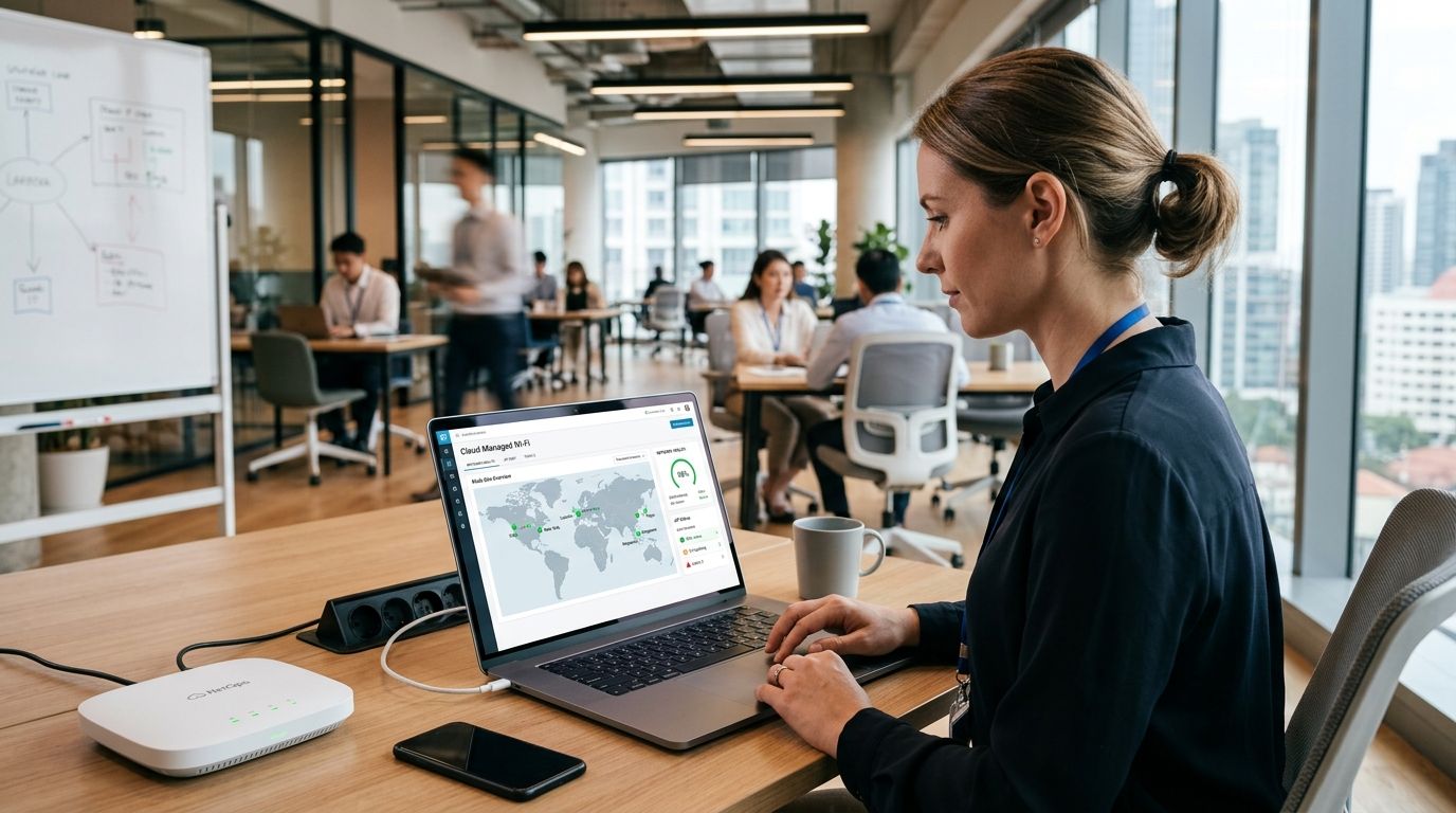 Cloud-managed Wi-Fi controllers for multi-site businesses