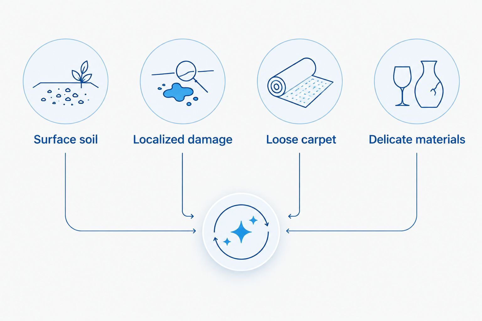 Four categories to describe before requesting carpet cleaning or repair
