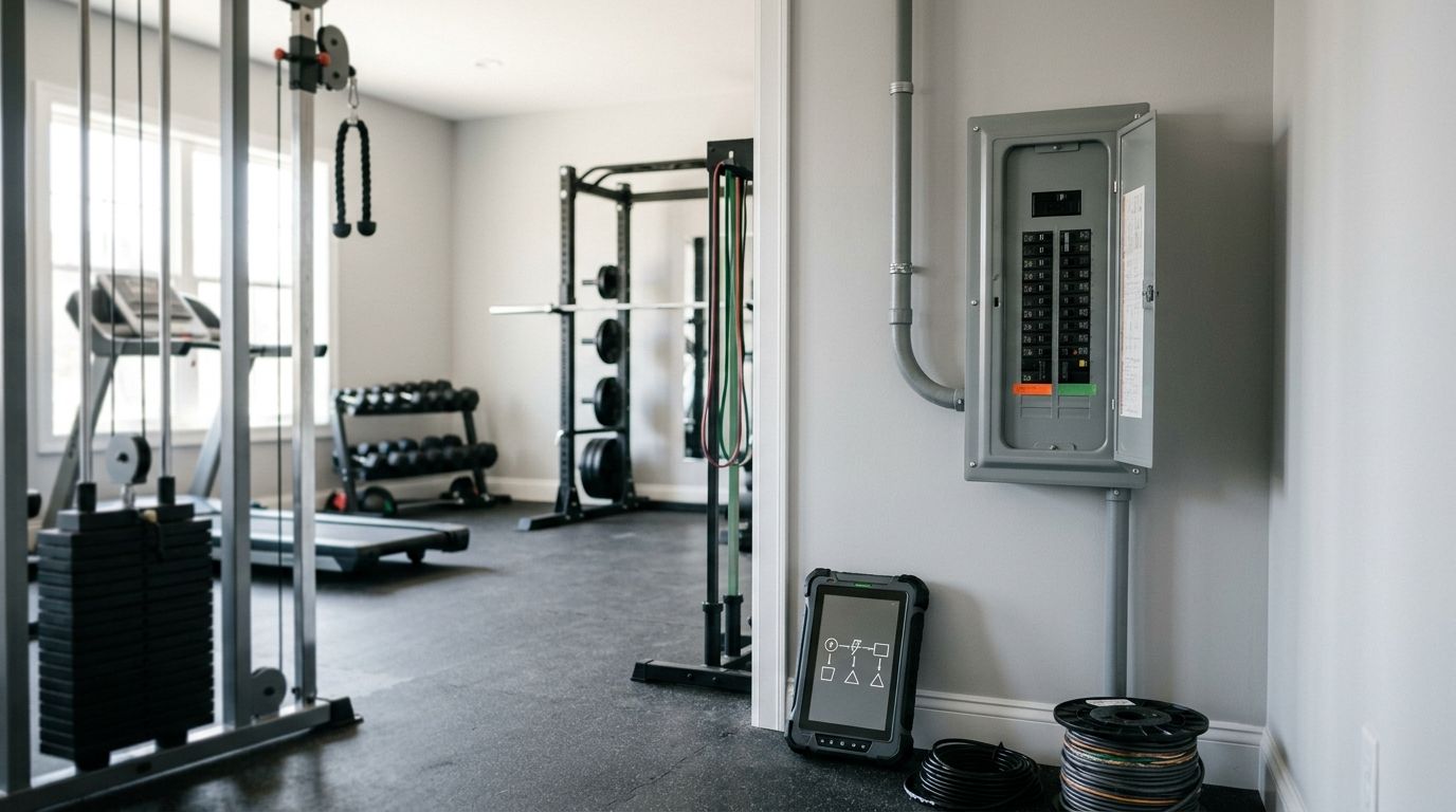 How to size an electrical panel for a home gym