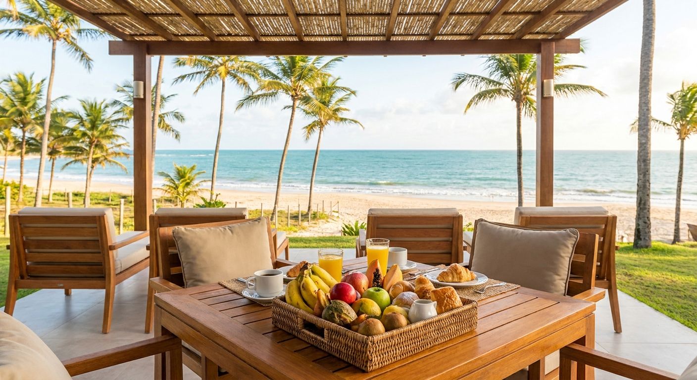 Hotel with breakfast included for a Porto Seguro beach trip