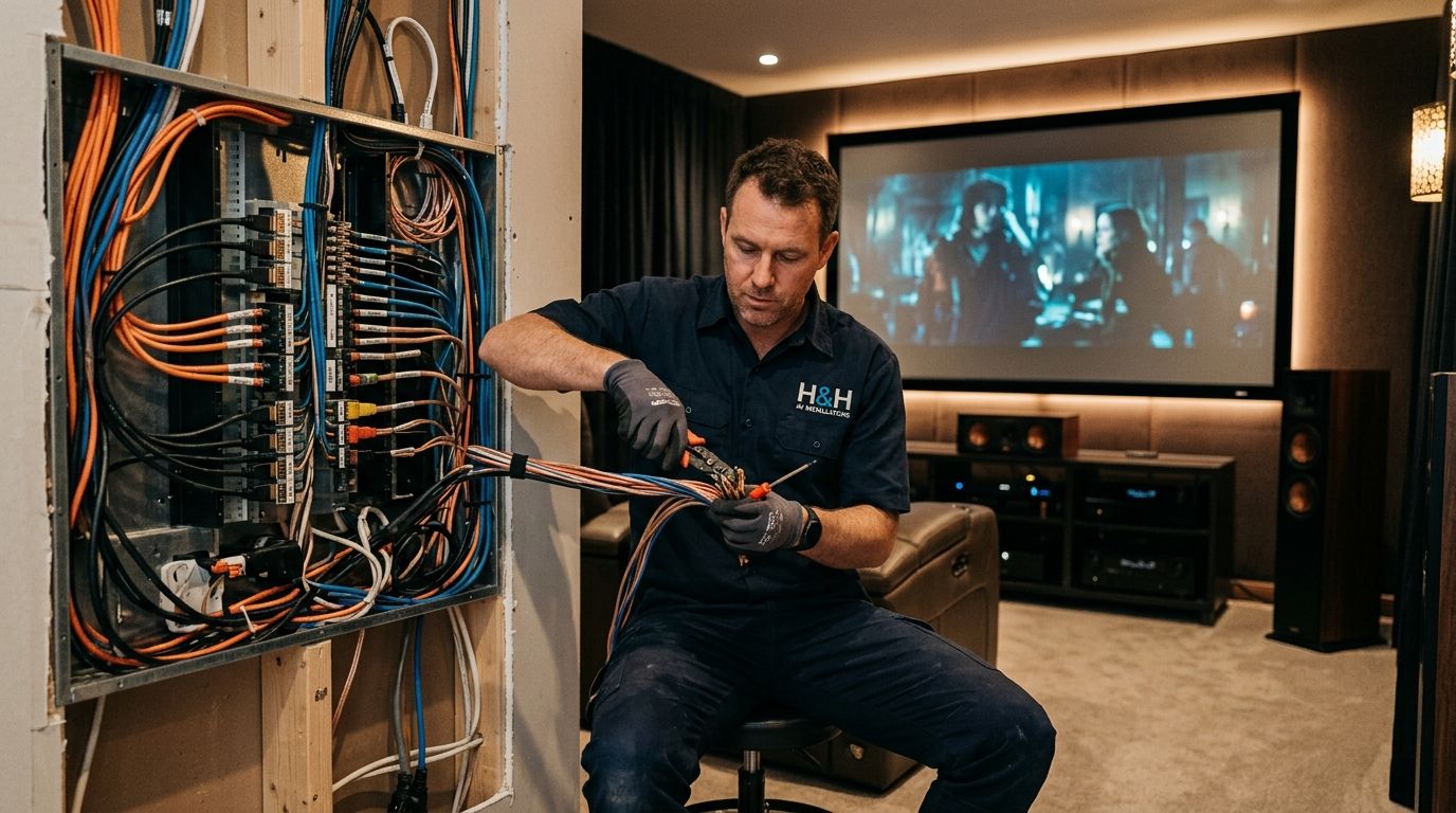 Electrical wiring for home theaters and media rooms