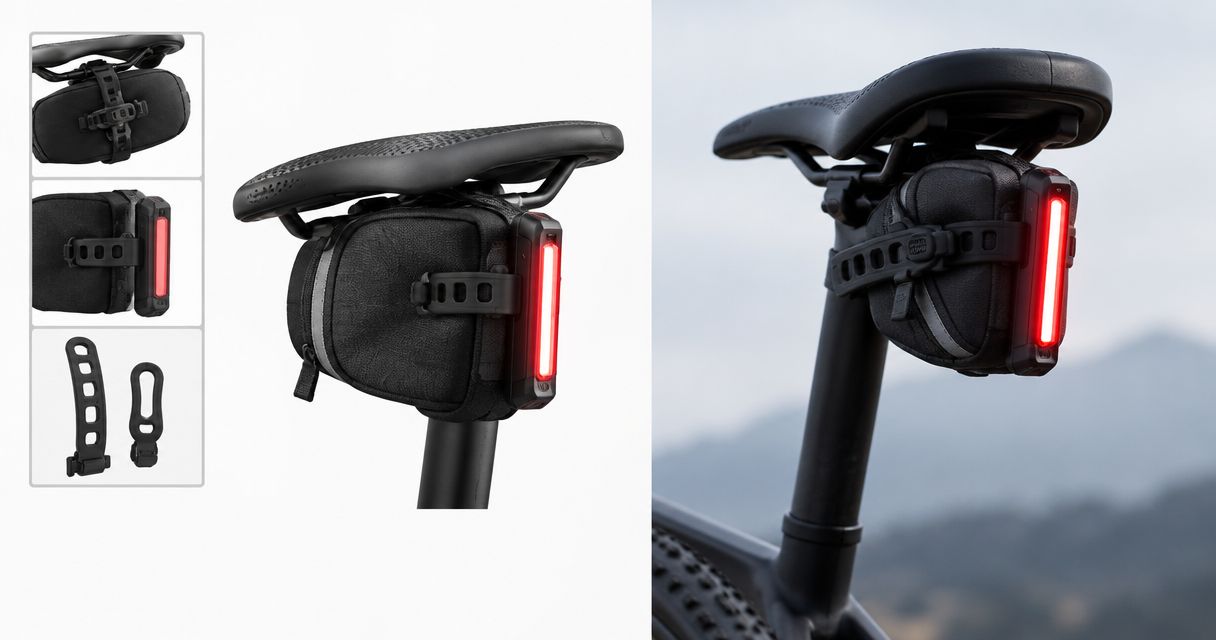 How to fit a rear bike light around a saddle bag