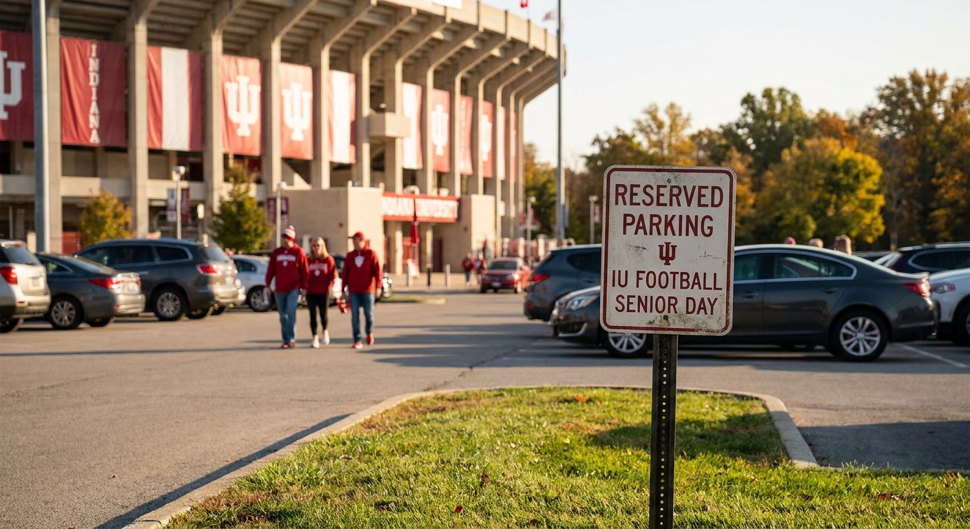 Reserved parking for IU football senior day