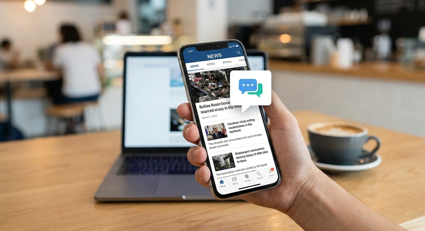 Conversational ads for AI news and media apps
