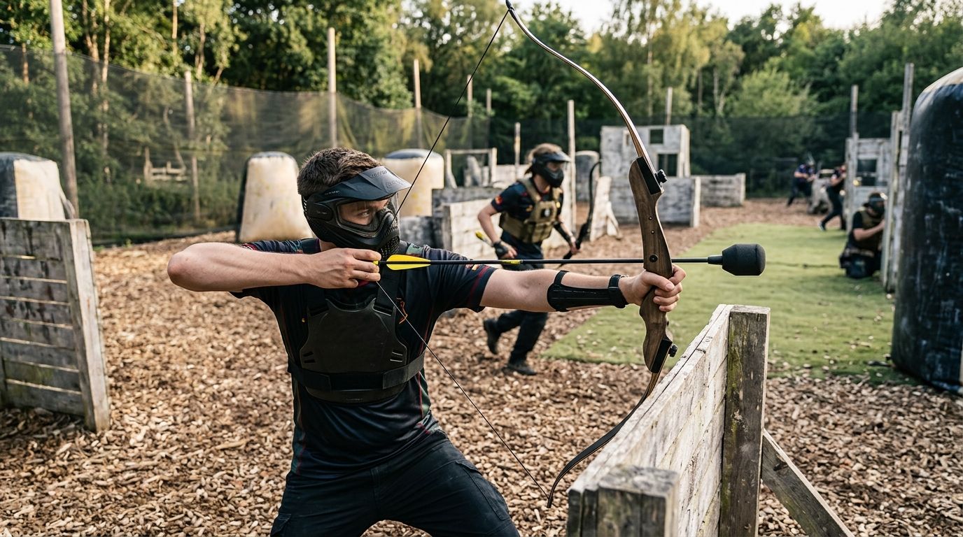 Paid media for combat archery venues