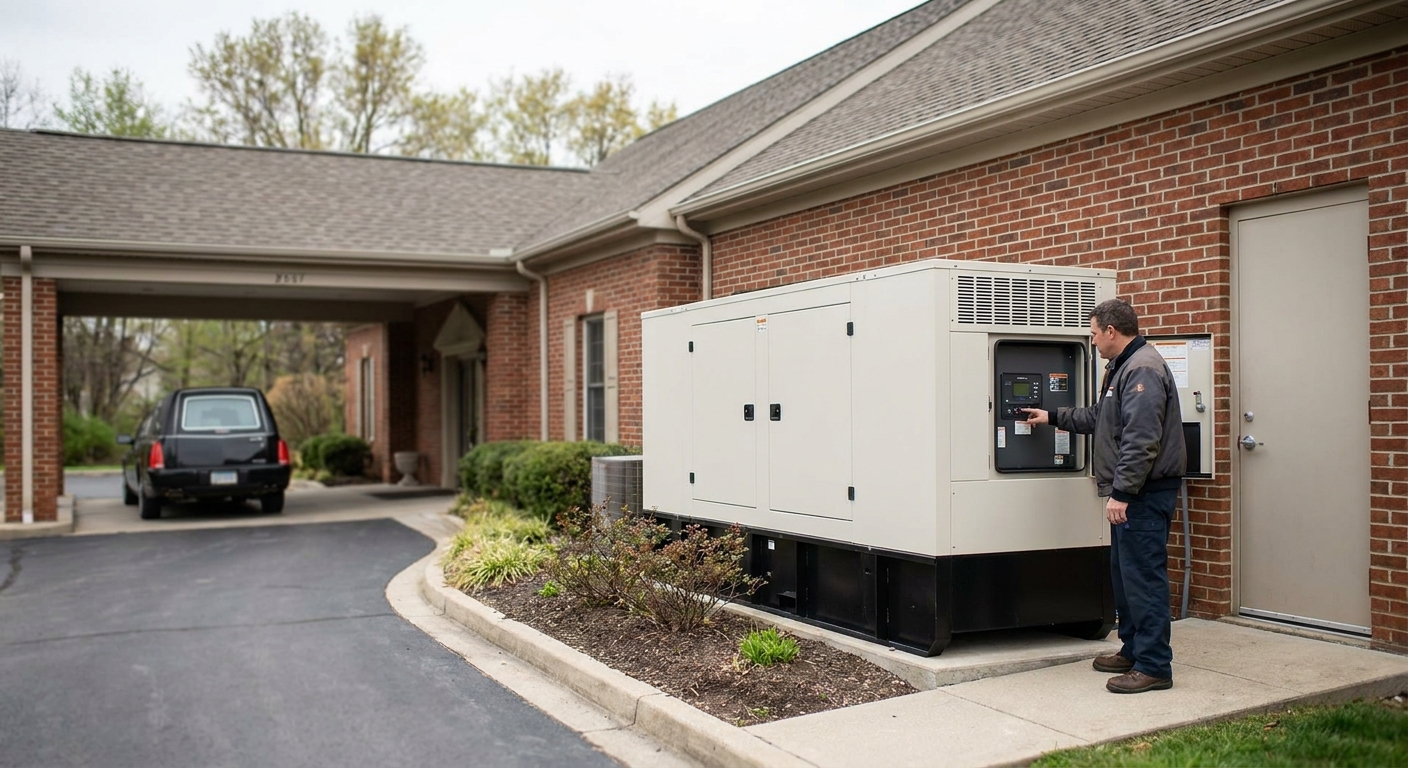 Backup power systems for funeral homes