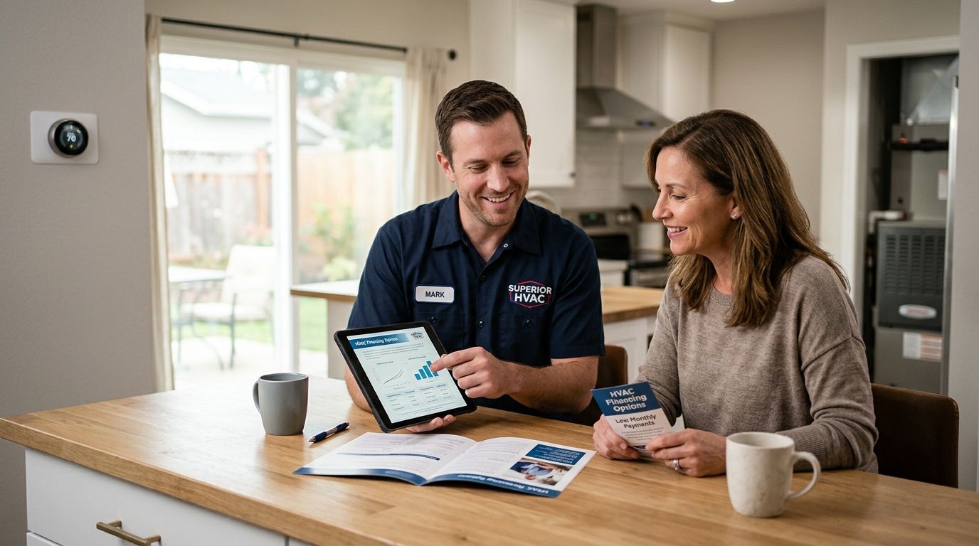 Financing offer marketing for HVAC replacement companies