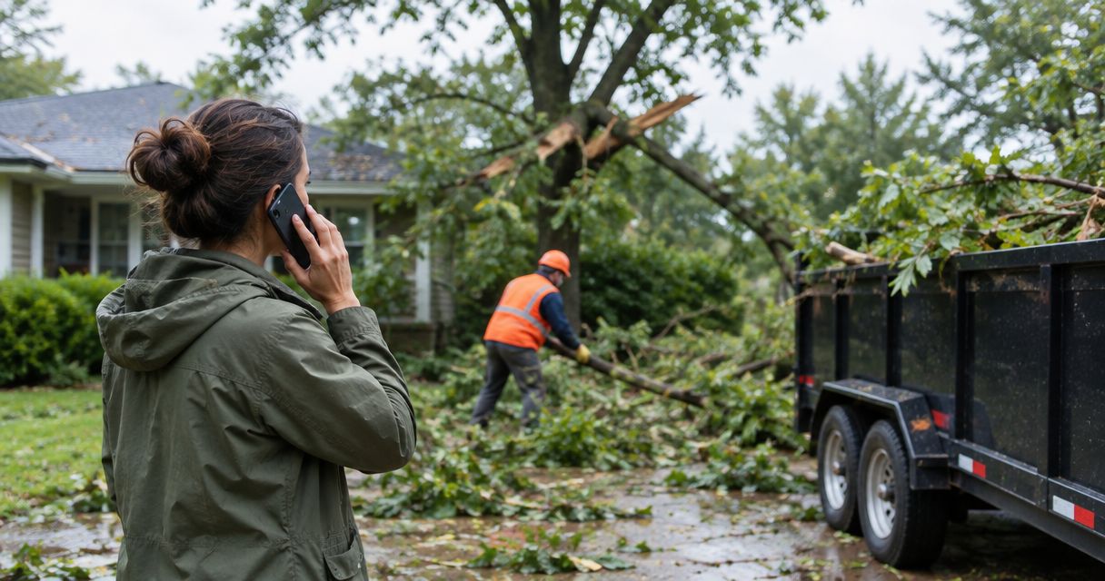 How to arrange tree debris removal after a storm
