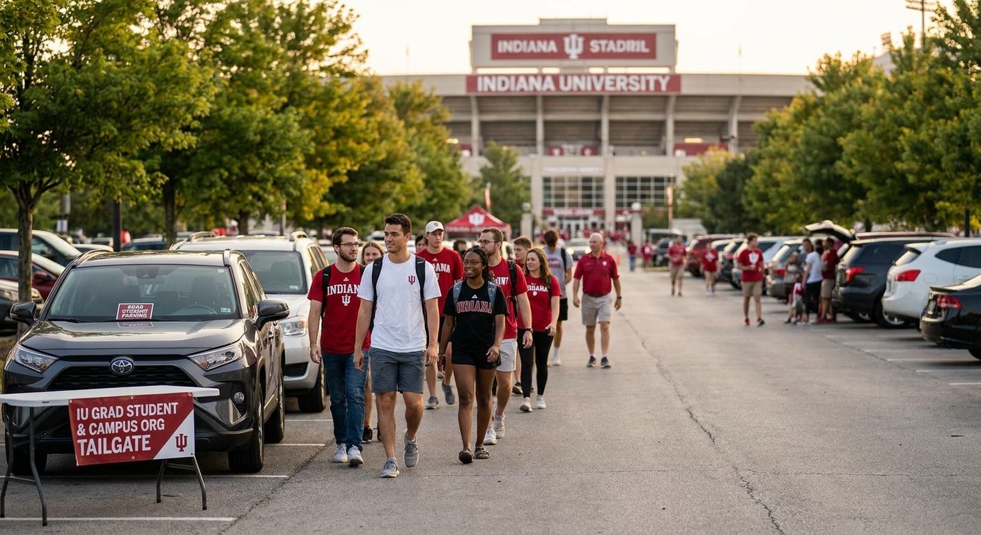 Parking for IU football grad student and campus organization groups