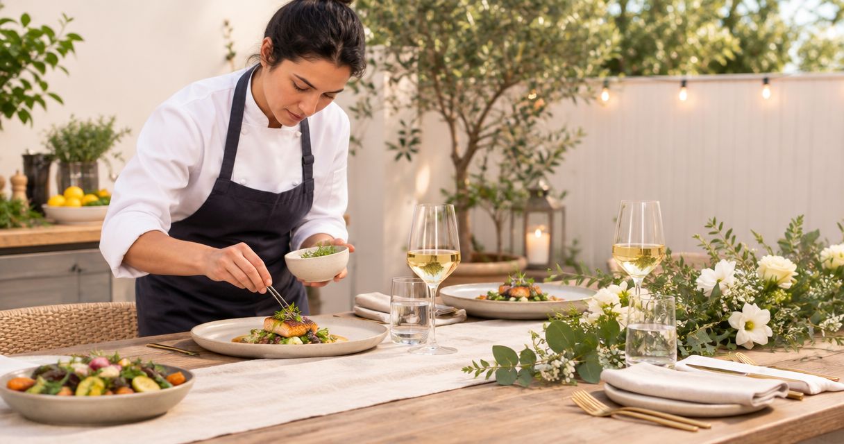 What kitchen equipment does a private chef need for a dinner party?