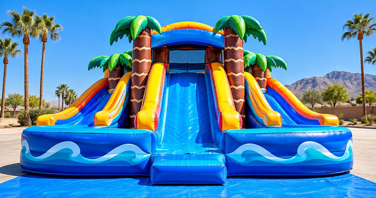 Water slide rentals in Mesa: planning delivery and drainage