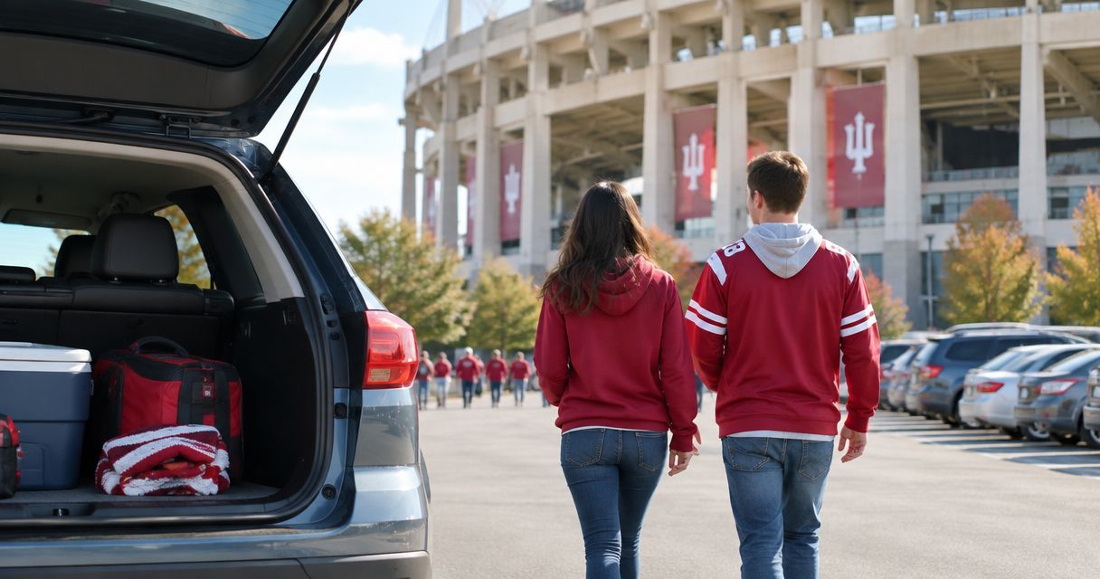 Is direct parking cheaper than a bundled package at IU football?