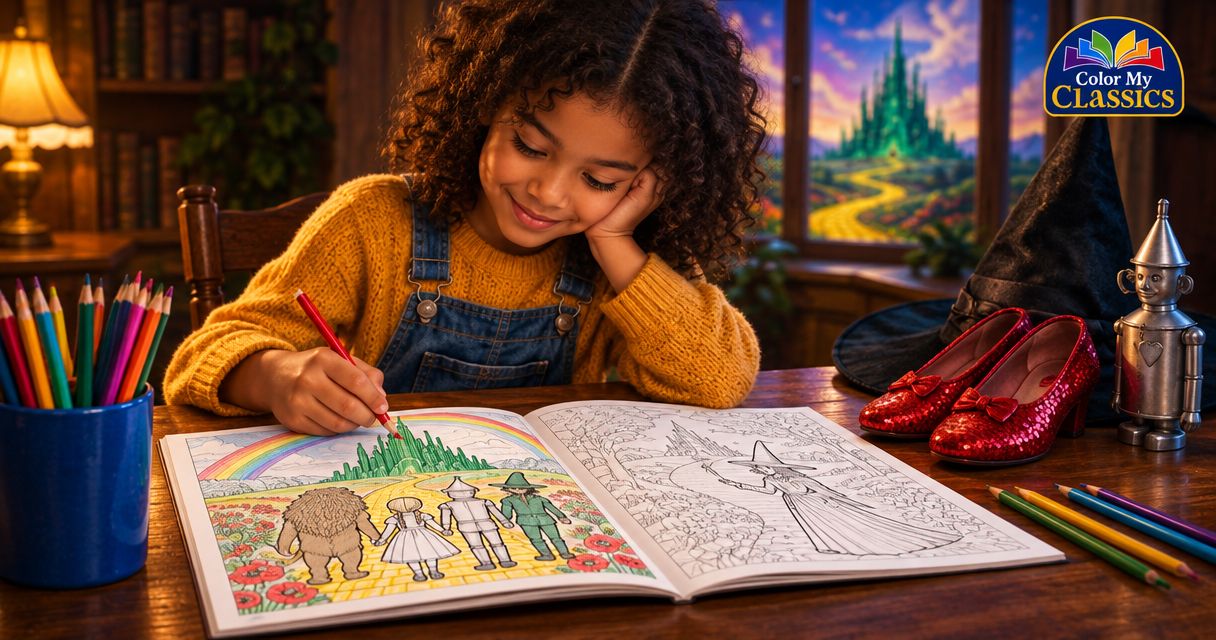 A Wizard of Oz coloring book gift: what to look for